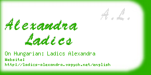 alexandra ladics business card